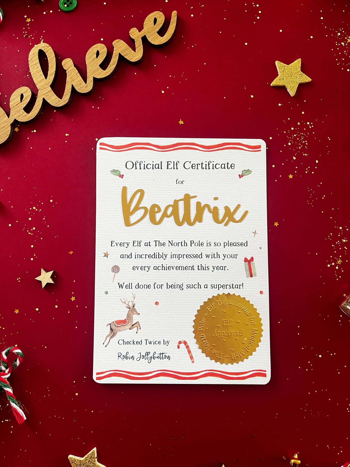 Certificate from the Elves