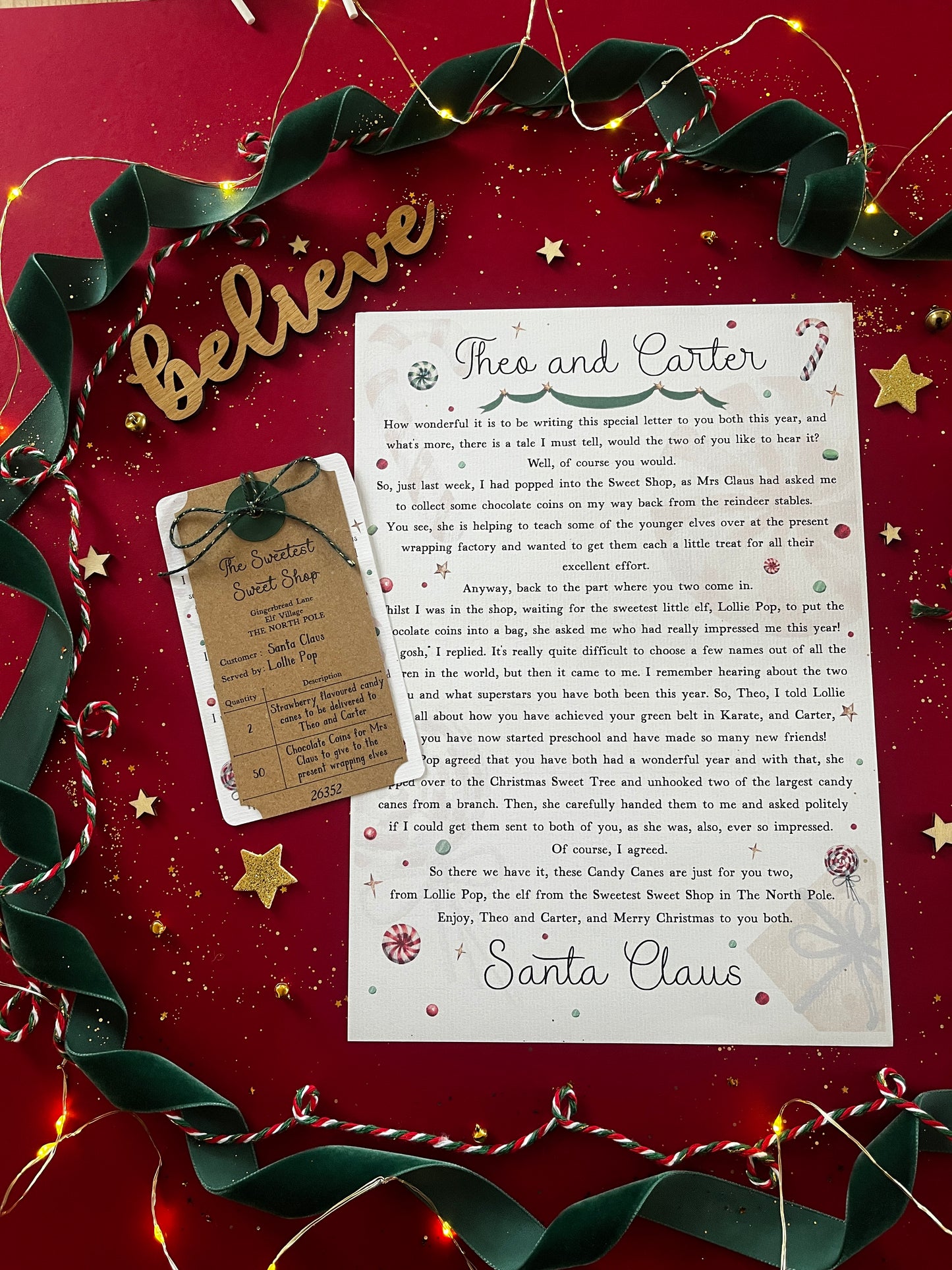 The Sweetest Delivery for Two, from Father Christmas