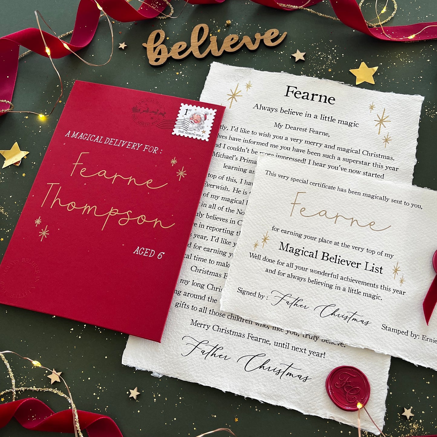 The Believe Bundle (Letter & Certificate)